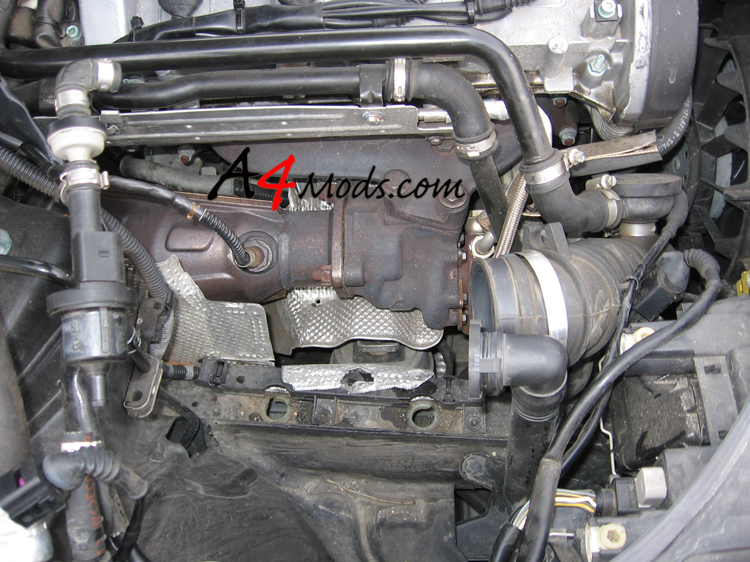 B6 Audi A4 - Big Turbo Upgrade Install APR Stage 3 exhaust manifold