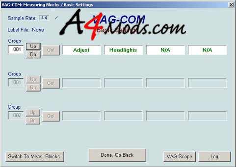 B6 Audi A4 - OBDTool Vag Com Auto Level Error