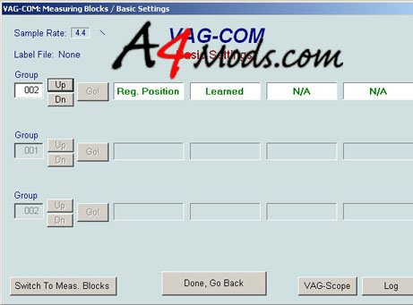 B6 Audi A4 - OBDTool Vag Com Auto Level Error
